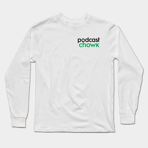 Podcast Chowk Text Logo Small Long Sleeve T-Shirt by Podcast Chowk